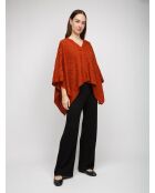 Poncho  Clémentine rouille