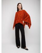 Poncho  Clémentine rouille