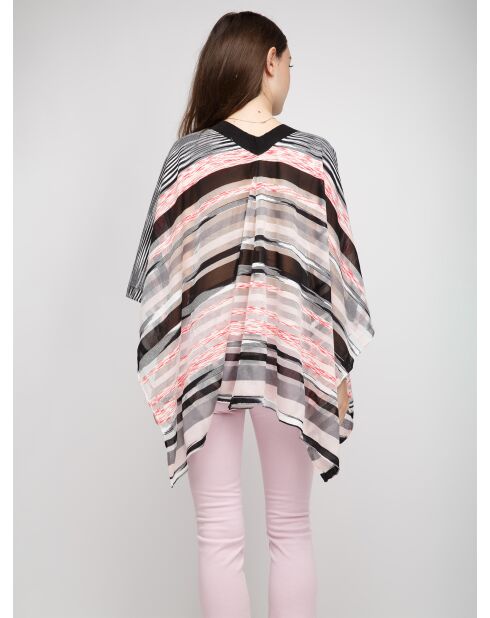 Poncho  Clémence multicolore