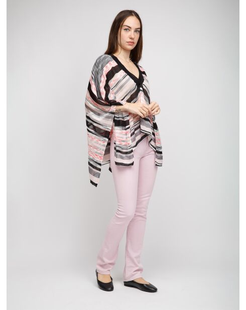 Poncho  Clémence multicolore