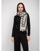 Echarpe Cynthia noir/blanc