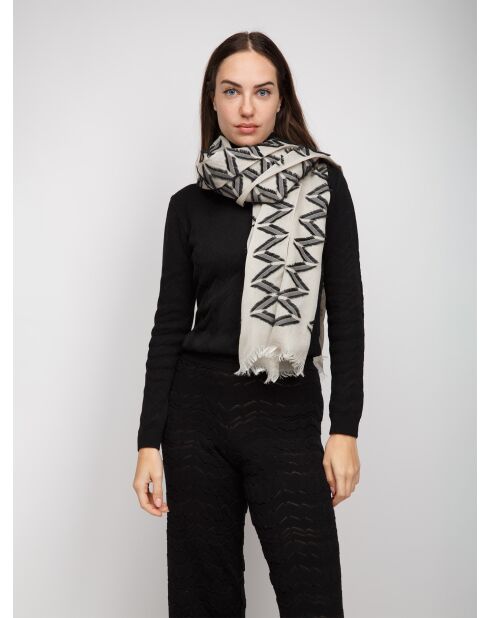 Echarpe Cynthia noir/blanc