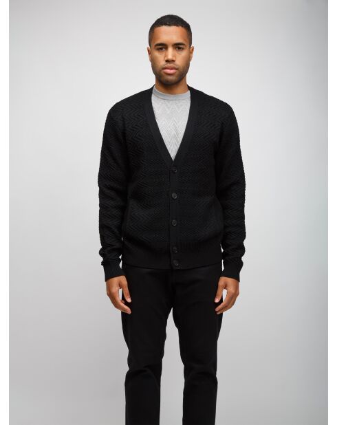 Cardigan à boutons Ilésia noir