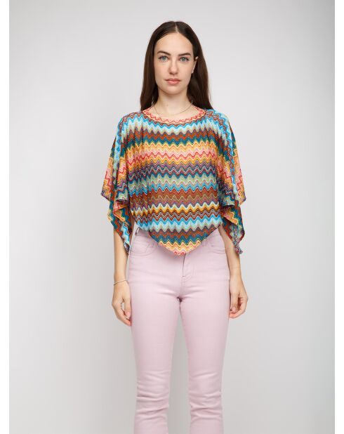 Poncho  Chantal multicolore