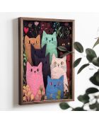 Tableau décoratif encadré en MDF 50 x 70 x 3,5 cm