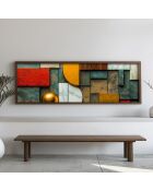 Tableau décoratif encadré en MDF 40 x 120 x 3,5 cm