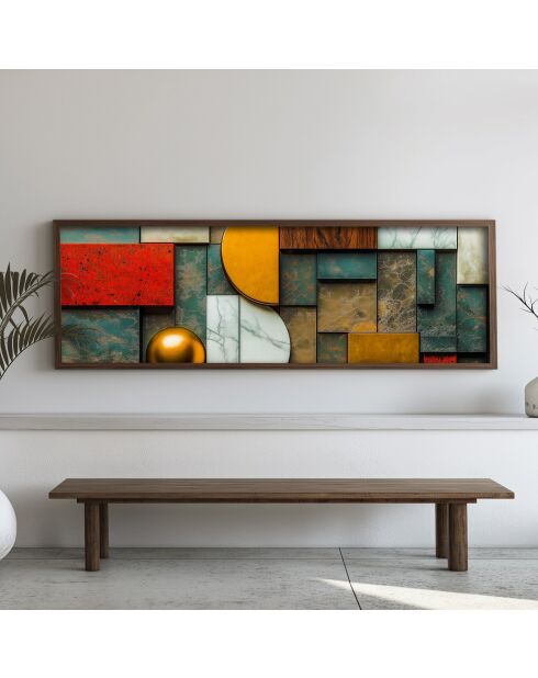 Tableau décoratif encadré en MDF 40 x 120 x 3,5 cm