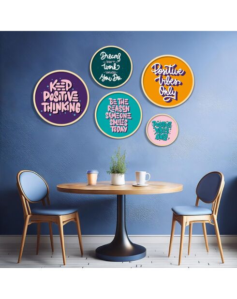 Tableau décoratif encadré en MDF (5 pièces)