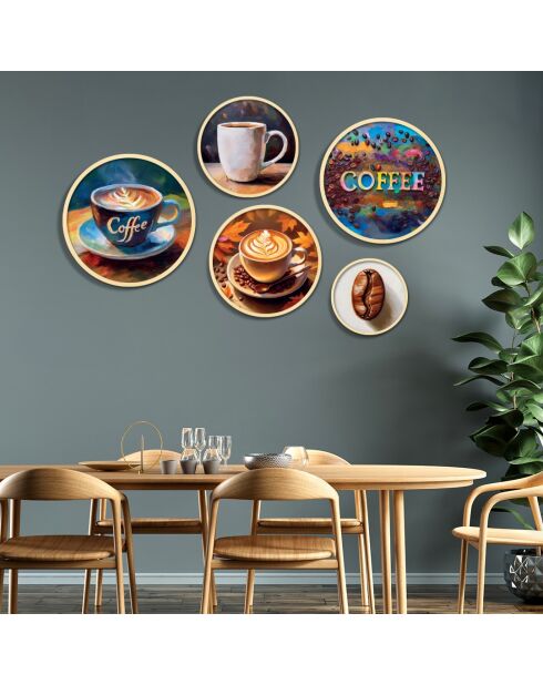 Tableau décoratif encadré en MDF (5 pièces)