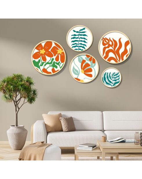 Tableau décoratif encadré en MDF (5 pièces)