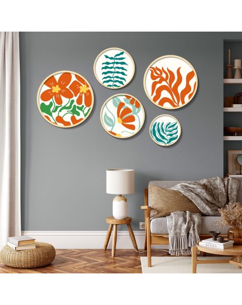 Tableau décoratif encadré en MDF (5 pièces)