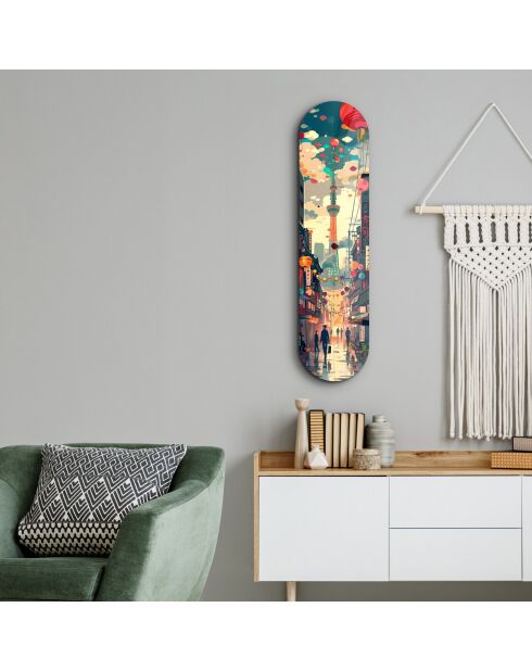 Peinture décorative sur verre trempé  20 x 80 cm