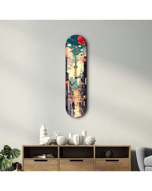 Peinture décorative sur verre trempé  20 x 80 cm