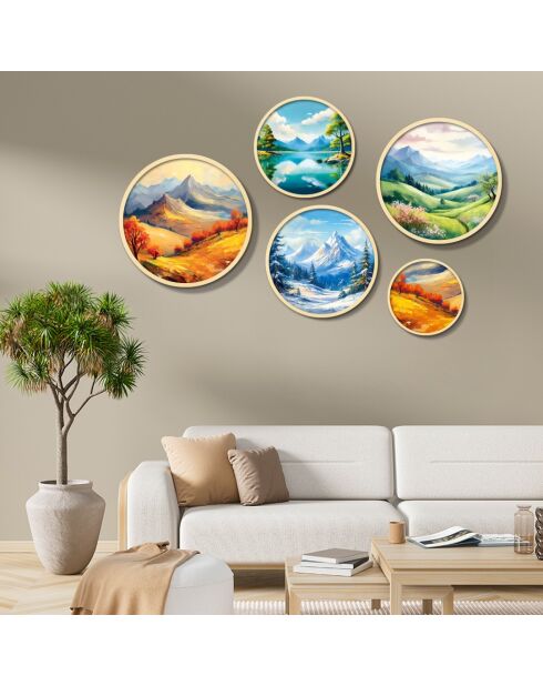 Tableau décoratif encadré en MDF (5 pièces)