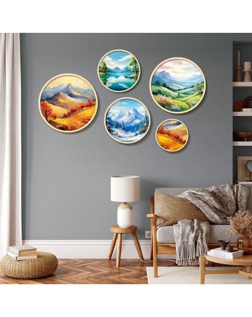 Tableau décoratif encadré en MDF (5 pièces)