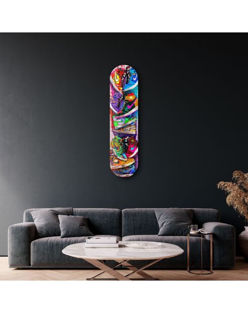 Peinture décorative sur verre trempé  20 x 80 cm