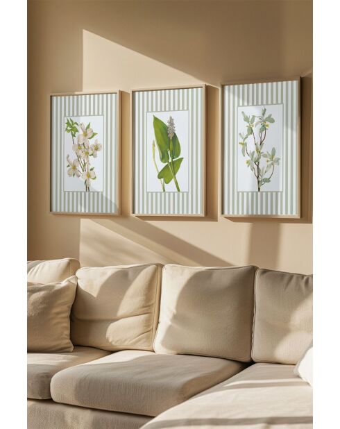 Tableau décoratif encadré (3 pièces) 50 x 70 cm