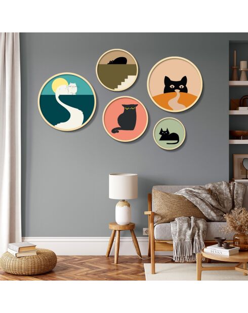 Tableau décoratif encadré en MDF (5 pièces)