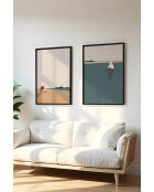 Tableau décoratif encadré en MDF (2 pièces) 50 x 70 cm