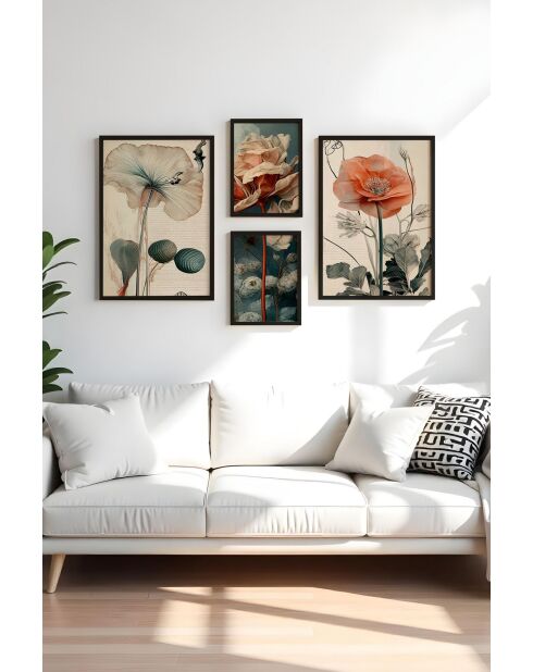 Tableau décoratif encadré en MDF (4 pièces)