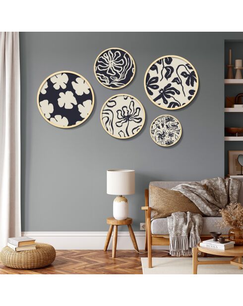 Tableau décoratif encadré en MDF (5 pièces)