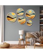 Tableau décoratif encadré en MDF (5 pièces) 43,5 x 43,5 cm