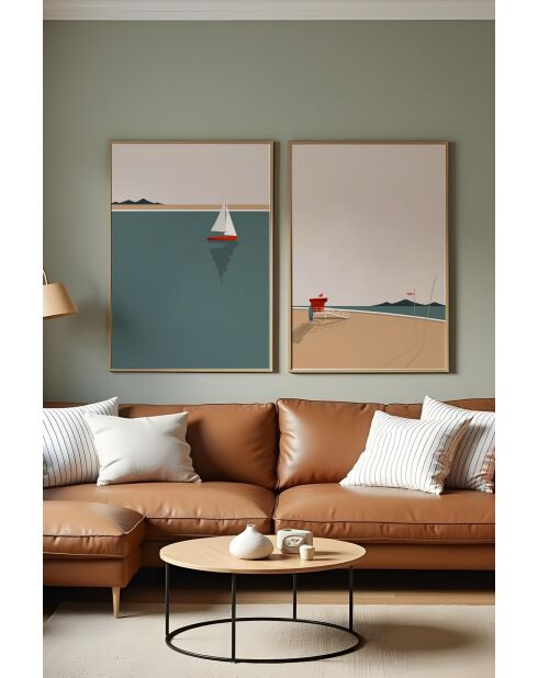 Tableau décoratif encadré en MDF (2 pièces) 20 x 30 cm