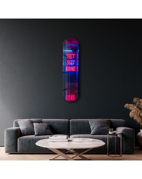 Peinture décorative sur verre trempé  20 x 80 cm