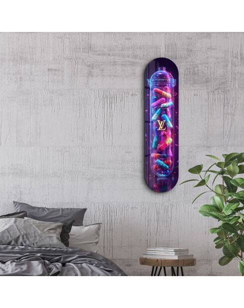 Peinture décorative sur verre trempé  20 x 80 cm