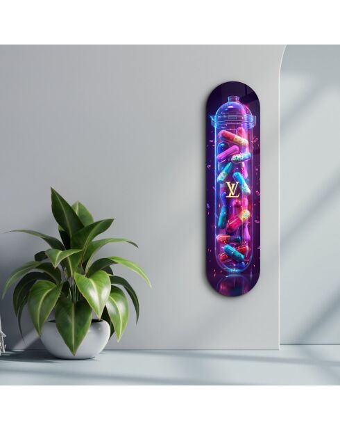 Peinture décorative sur verre trempé  20 x 80 cm