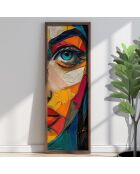 Tableau décoratif encadré en MDF 40 x 120 x 3,5 cm