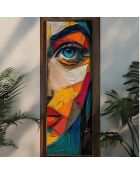 Tableau décoratif encadré en MDF 40 x 120 x 3,5 cm