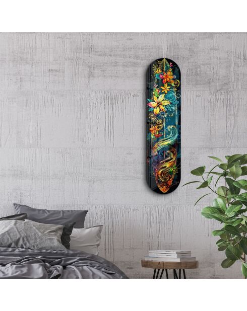 Peinture décorative sur verre trempé  20 x 80 cm