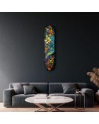 Peinture décorative sur verre trempé  20 x 80 cm