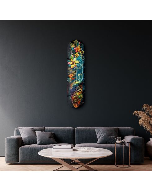 Peinture décorative sur verre trempé  20 x 80 cm