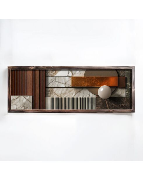 Tableau décoratif encadré en MDF 40 x 120 x 3,5 cm