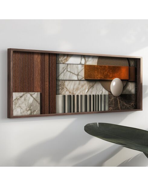 Tableau décoratif encadré en MDF 40 x 120 x 3,5 cm