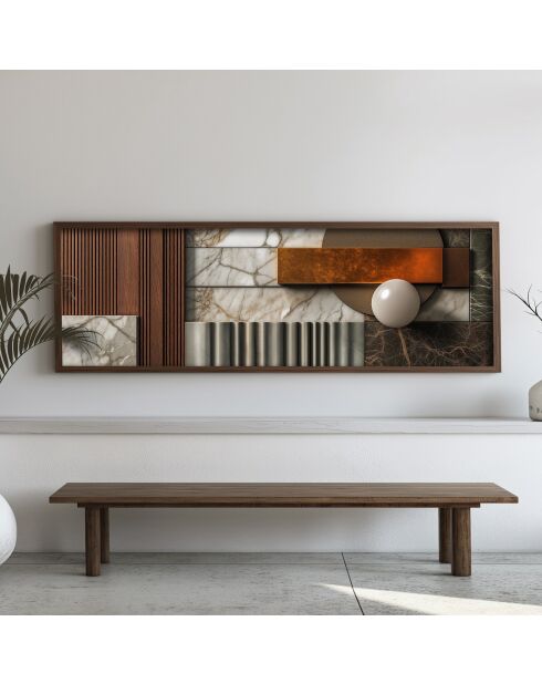 Tableau décoratif encadré en MDF 40 x 120 x 3,5 cm