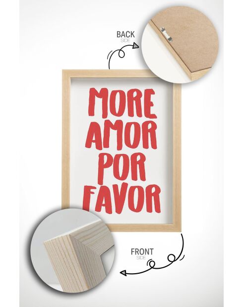 Tableau encadré décoratif 33 x 48 cm