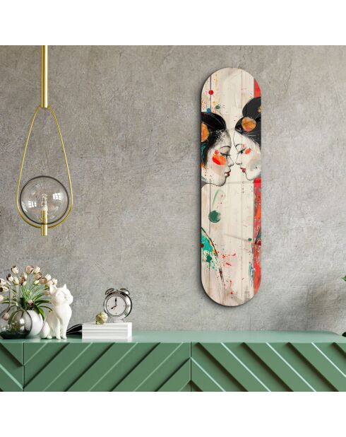 Peinture décorative sur verre trempé  20 x 80 cm