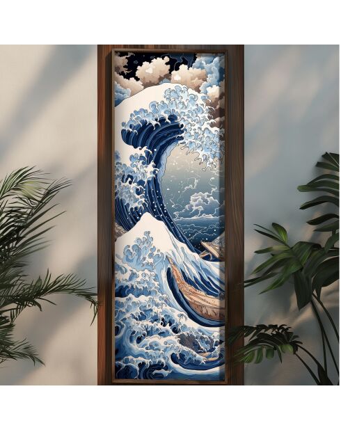 Tableau décoratif encadré en MDF 40 x 120 x 3,5 cm