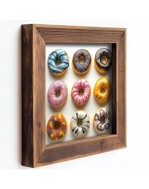 Tableau décoratif encadré en MDF (3 pièces) 16 x 16 x 2 cm