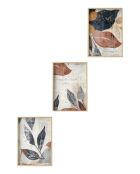 Tableau décoratif encadré en MDF (3 pièces) 50 x 70 cm