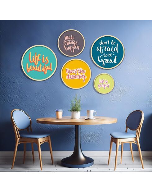 Tableau décoratif encadré en MDF (5 pièces)