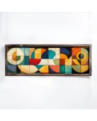 Pannello decorativo in MDF con cornice 40 x 120 x 3,5 cm