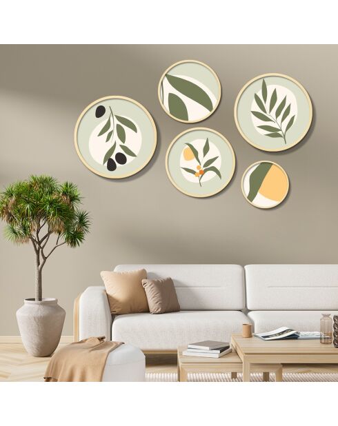 Tableau décoratif encadré en MDF (5 pièces)