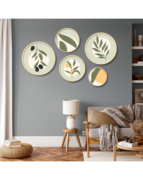 Tableau décoratif encadré en MDF (5 pièces)