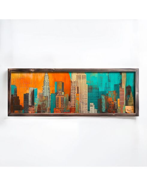 Tableau décoratif encadré en MDF 40 x 120 x 3,5 cm