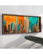 Tableau décoratif encadré en MDF 40 x 120 x 3,5 cm