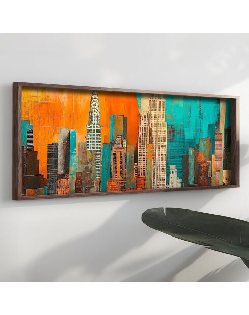 Tableau décoratif encadré en MDF 40 x 120 x 3,5 cm